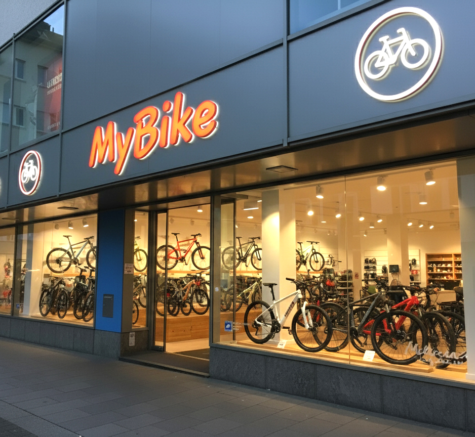 Lichtwerbung Fahrradladen
