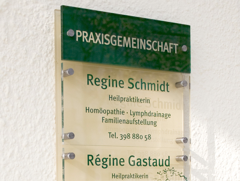 Optionales transparentes Schildertableau