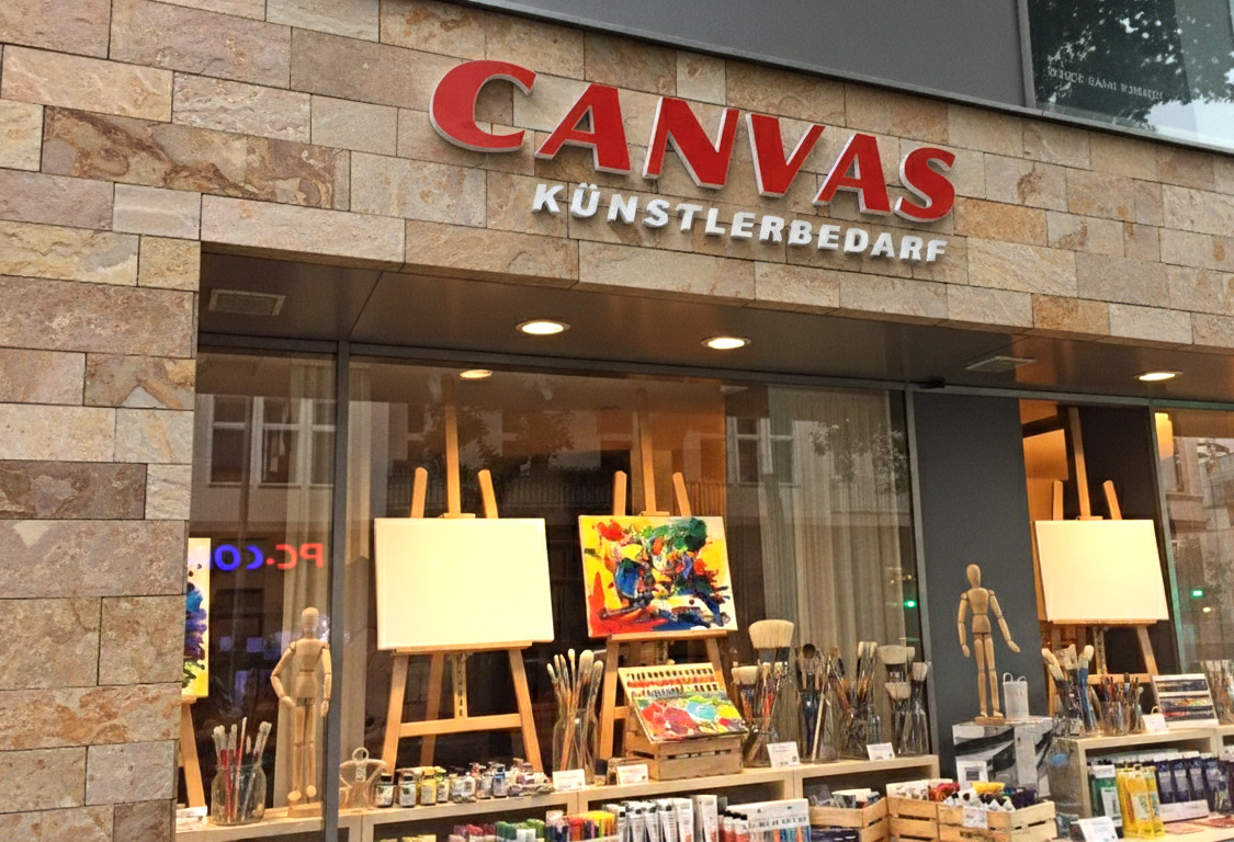 LED-Leuchtreklame 'CANVAS Künstlerbedarf'